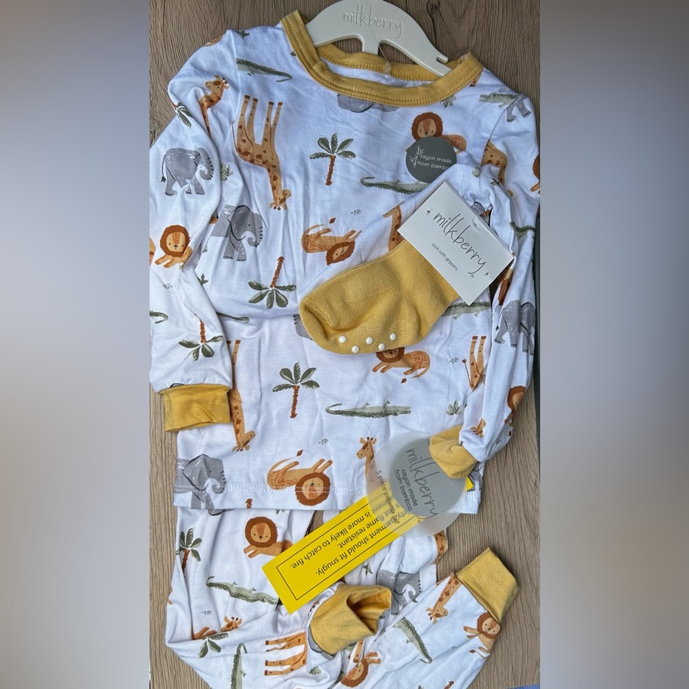 Milkberry safari animal pajamas